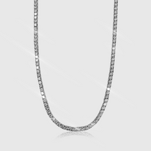 Load image into Gallery viewer, Iced Tennis Chain (White Gold) 3mm
