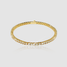 Load image into Gallery viewer, Iced Tennis Bracelet (Gold) 3mm
