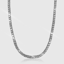 Load image into Gallery viewer, Iced Tennis Chain (White Gold) 5mm
