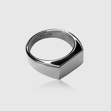 Load image into Gallery viewer, Rectangle Signet Ring (White Gold)
