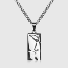 Load image into Gallery viewer, Cracked Plate Pendant (White Gold)
