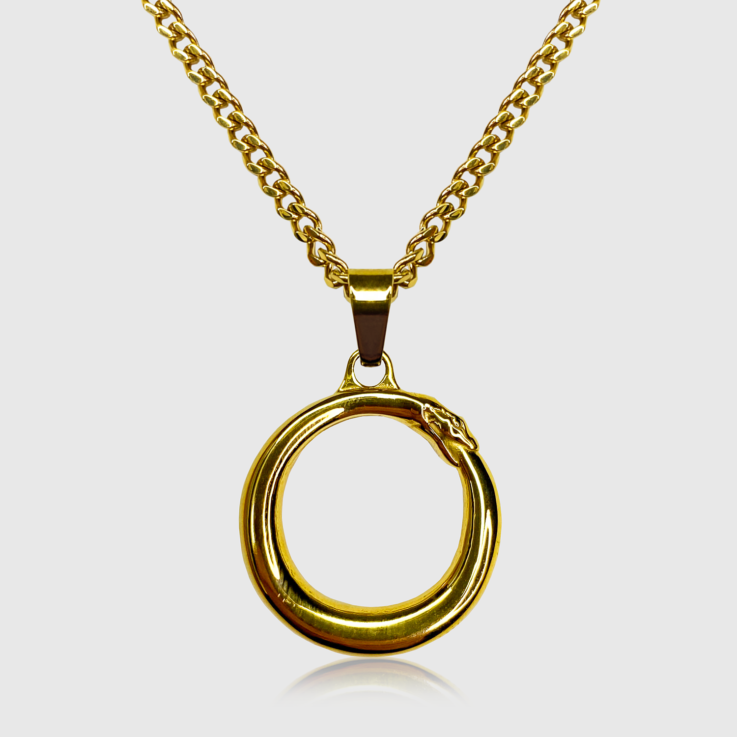 Infinity Snake Pendant (Gold)