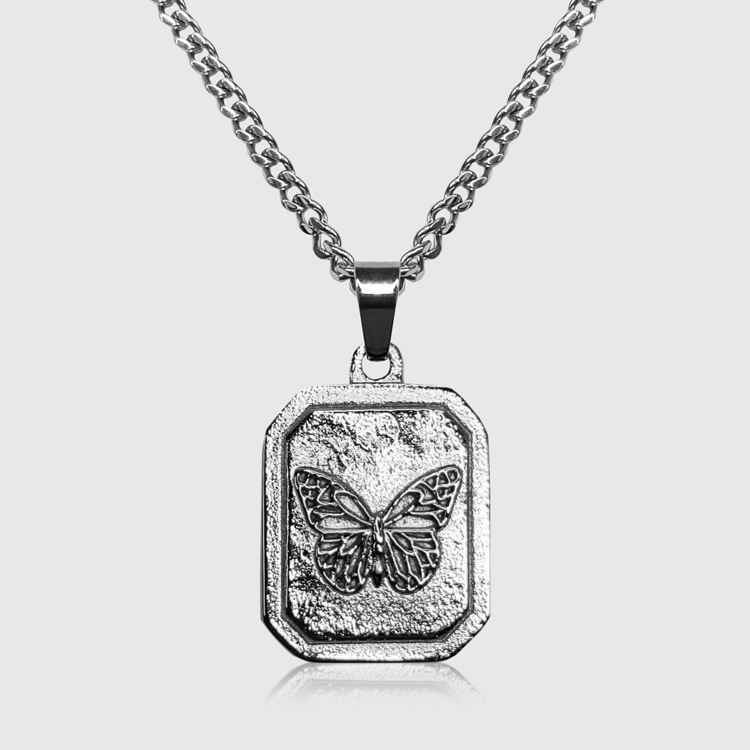 Butterfly Pendant (White Gold)