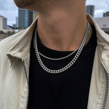 Load image into Gallery viewer, Cuban Chain x Rope Chain Set (White Gold)
