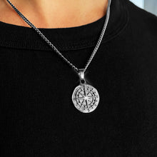 Load image into Gallery viewer, Compass Pendant (White Gold)
