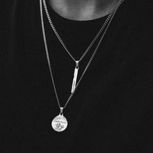 Load image into Gallery viewer, Cracked Bar Pendant (White Gold)
